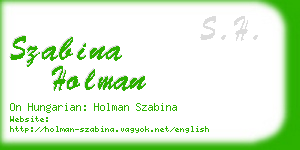 szabina holman business card